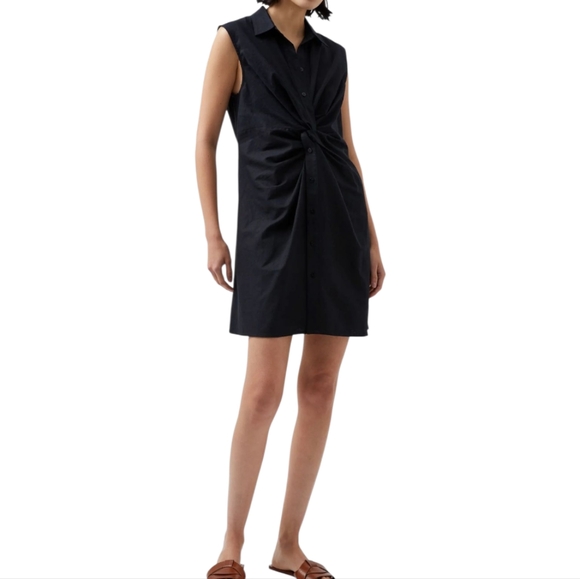 French Connection Aofie Sleeveless Dress In Blackout, Size 4 - Picture 1 of 6